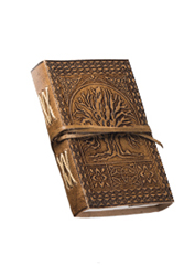 Small Tree of Life Embossed Leather Notebook